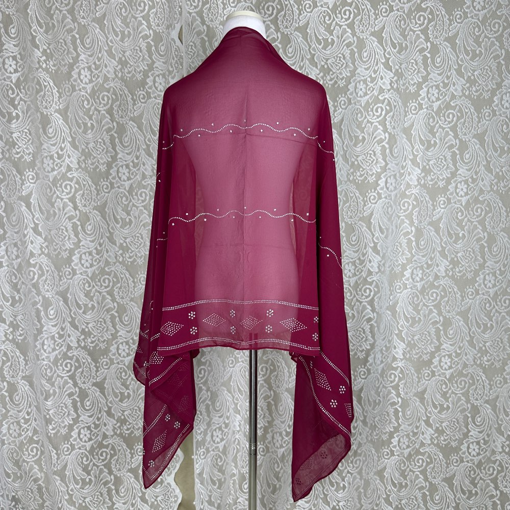 Nouveau Voile Hijab en Chiffon Africain 70x180cm pour Femmes Musulmanes, Foulard Islamique Brodé Style Dubaï, Châles Africains 2026