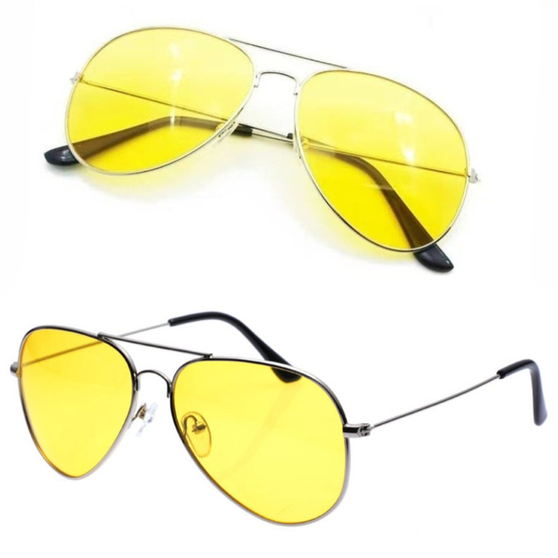 Lunettes de soleil polarisées de luxe pour hommes, style aviateur noir, pour hommes et femmes, de marque, design vintage, jaunes, pour la conduite