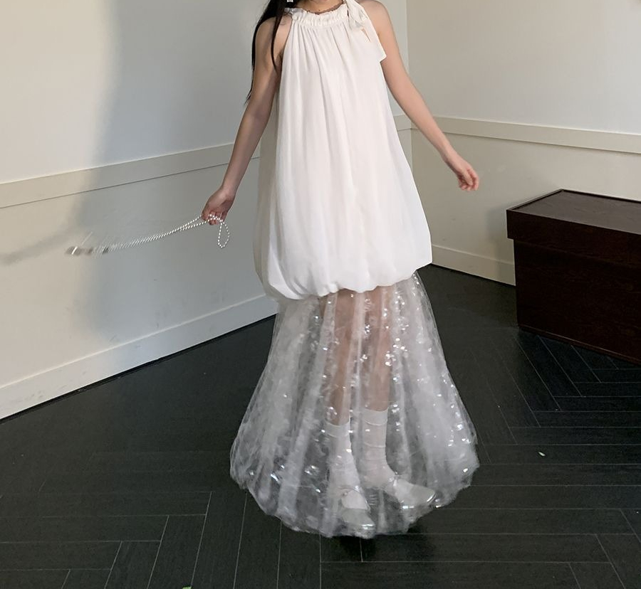 Robe blanche pour femmes, jupe longue, nouveau Design d'été, à la mode, 2026