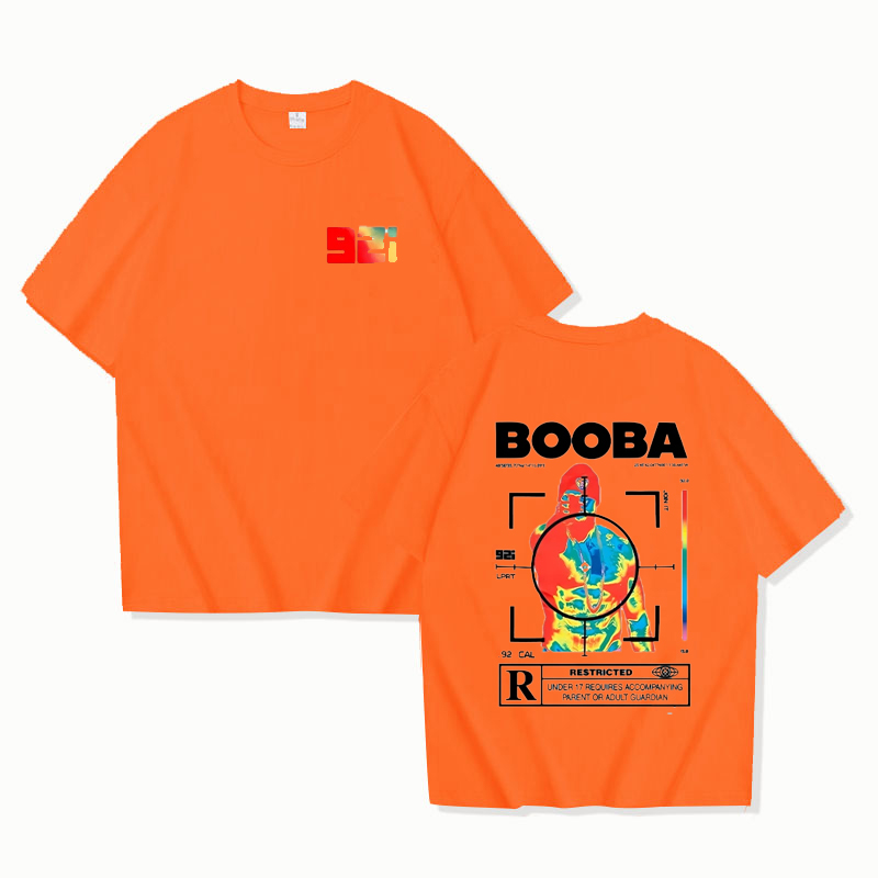 B2O T-shirts hommes mode BOOBA imprimé à manches courtes t-shirt femmes décontracté Harajuku Streetwear t-shirt hauts