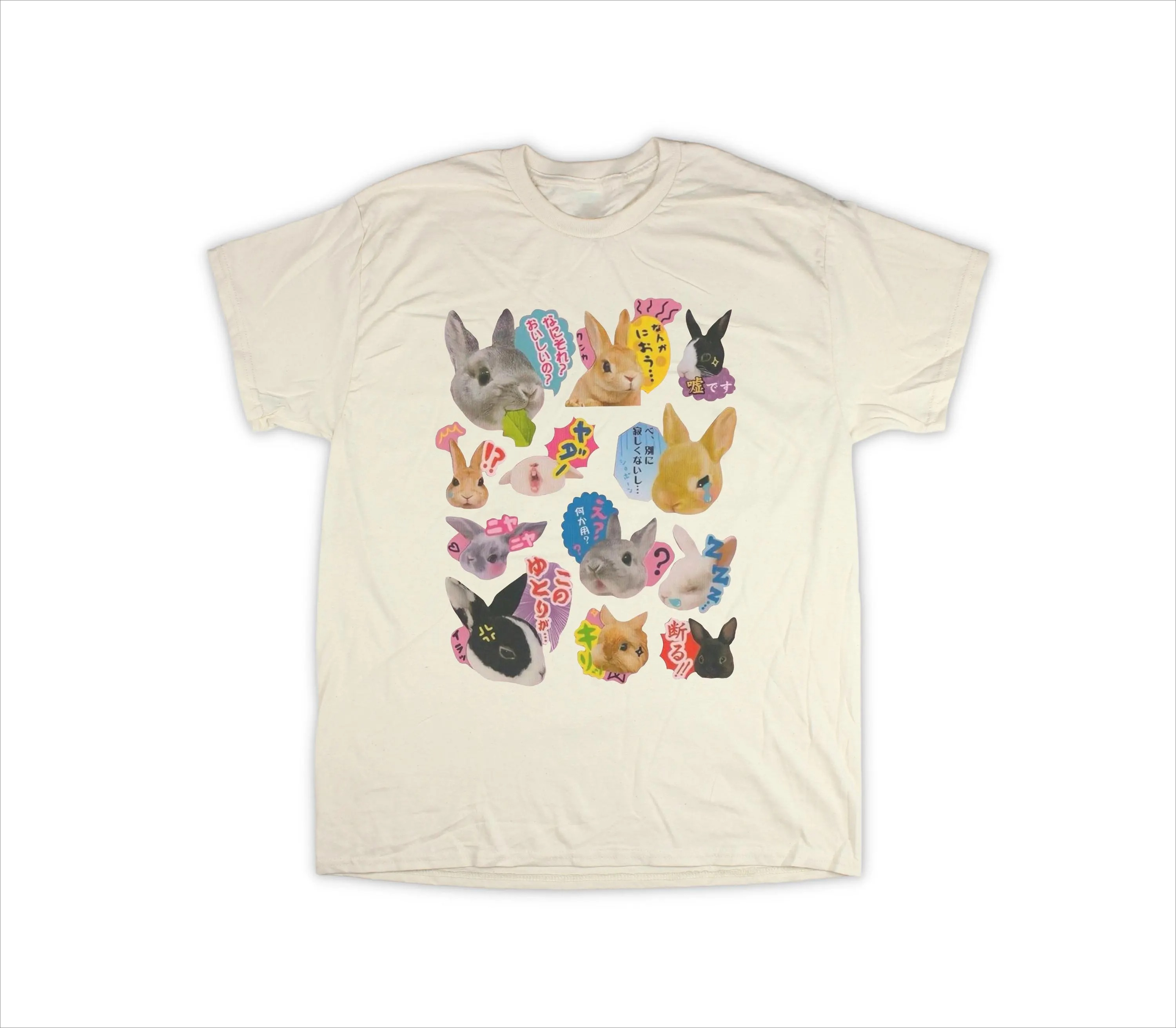 Lapin 90s Harajuku chemise japonais lapin 90s graphique T-Shirt à la mode Y2K Vintage T-Shirt Kawaii lapin Y2K TShirt Coquette haut