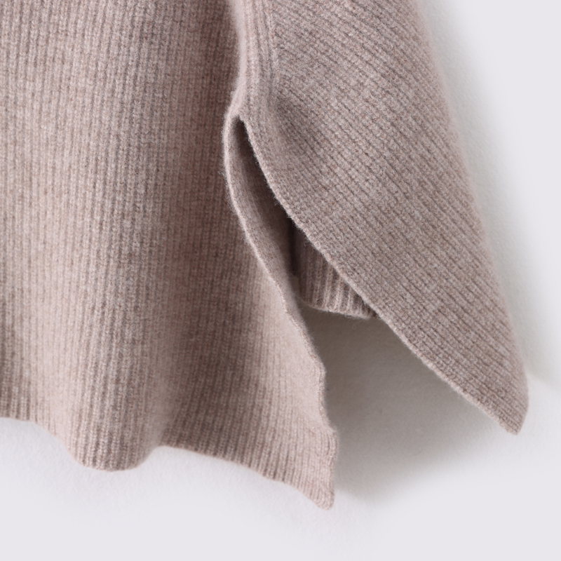 Châle français rétro 100% laine Pure pour femme, nouveau Style, col haut, couverture épaisse et chaude, écharpe tricotée, Cape une pièce, automne hiver