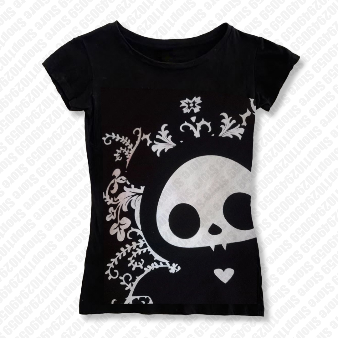 Vêtements pour femmes, t-shirts pour femmes, tops Y2k, vêtements gothiques pour femmes, vêtements courts pour femmes, t-shirt gothique kawaii, vêtements emo des années 90, vêtements vintage