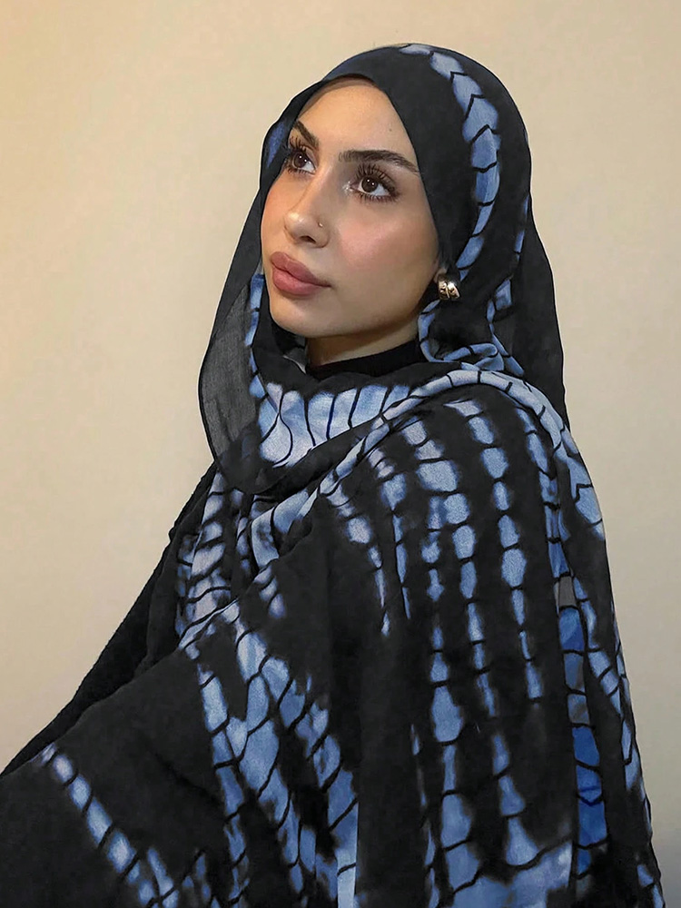 1 pièces Ramadan Hijab pour femmes imprimé Crocodile bohème aquarelle doux musulman Hijabs Floral respirant châle Wrap écharpe foulard
