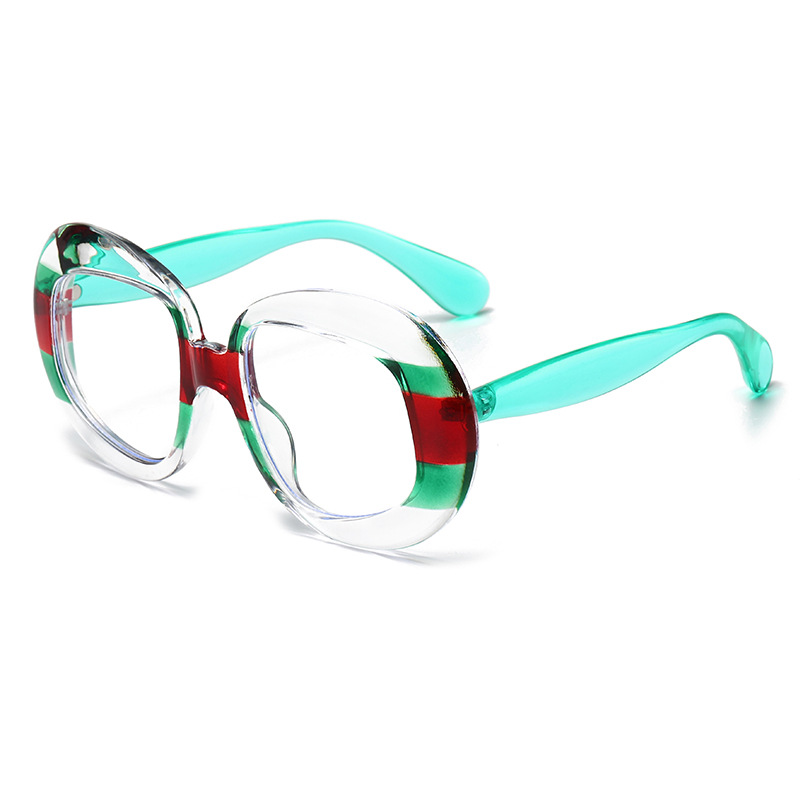 Marque de luxe lunettes rondes femmes lunettes cadre de haute qualité surdimensionné rouge vert rouge mode montures de lunettes grand cadre Unique