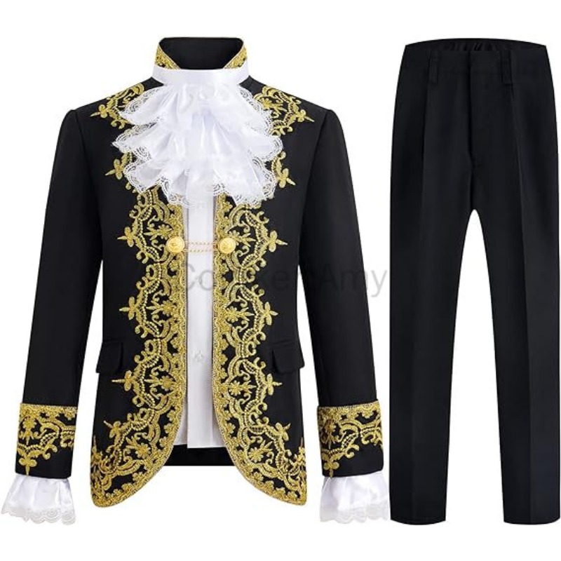 Costumes de prince pour garçons pour Halloween, tenue de chevalier médiéval Renaissance pour enfants, cadeau d'anniversaire, costume de blazer gothique victorien