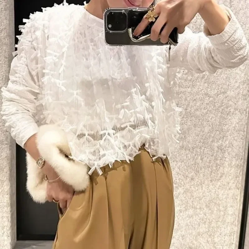 Chemises et chemisiers japonais sans manches à col rond pour femmes, vêtements amples en maille avec nœud, printemps été 2026