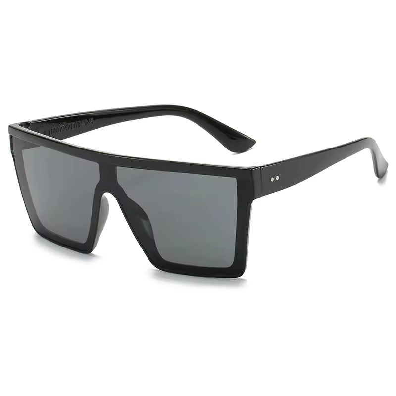 Lunettes de soleil carrées pour hommes et femmes, tendance mode vintage, protection UV, noir argenté, lunettes de soleil cool, montures pour hommes et femmes 2026