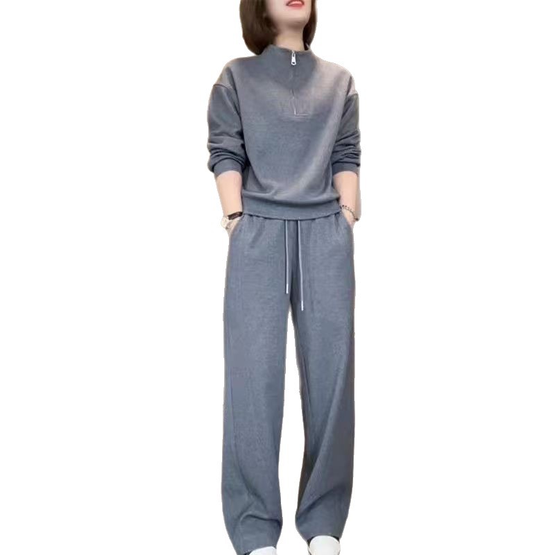Ensemble de vêtements de sport à la mode pour femmes, sweat-shirt amincissant décontracté de couleur Pure, costume deux pièces printemps automne hiver, nouvelle collection
