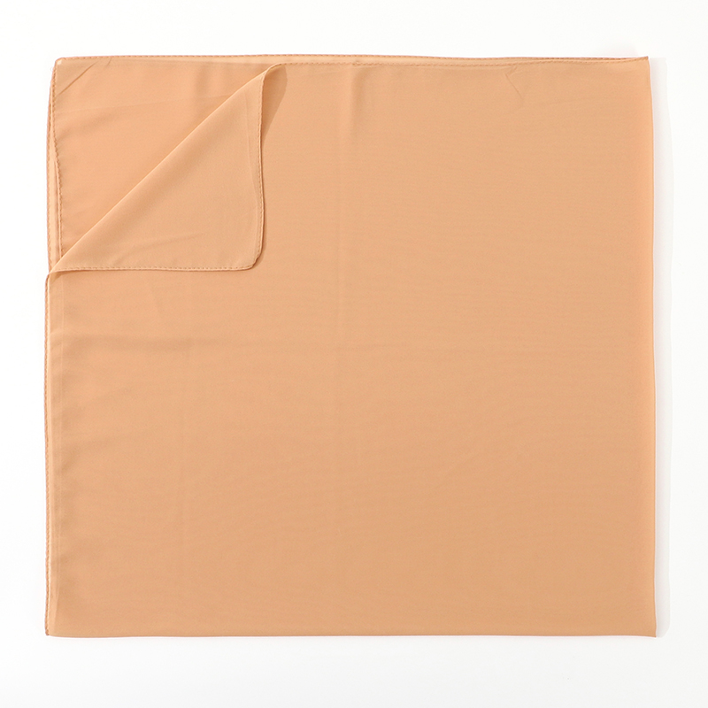 110X110CM bandeau lourd en mousseline de soie carré écharpe musulmane Hijabs femmes sous-écharpe mode Look décontracté couleur unie Tudung Bawl