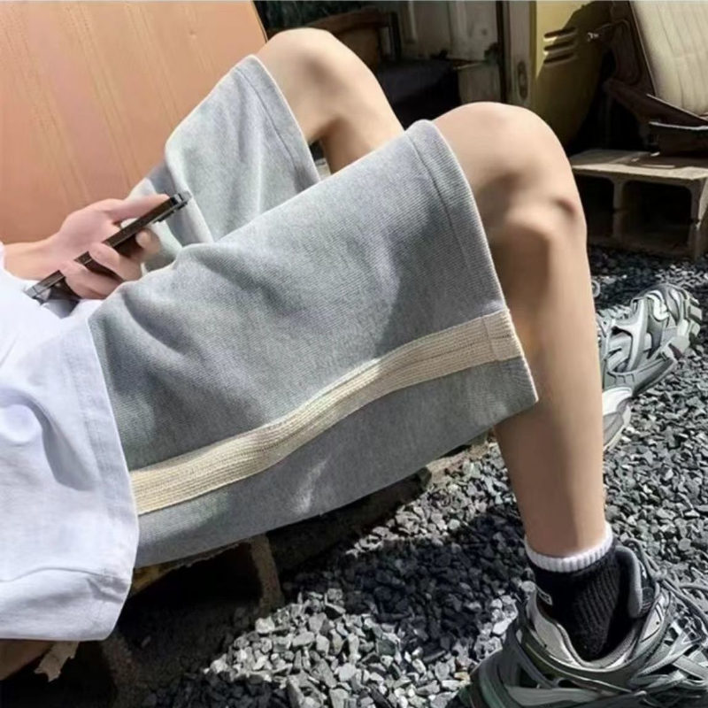 Short d'été à taille haute pour femmes, vêtement de sport à 5 points, jambes larges, longueur genoux, élastique, décontracté