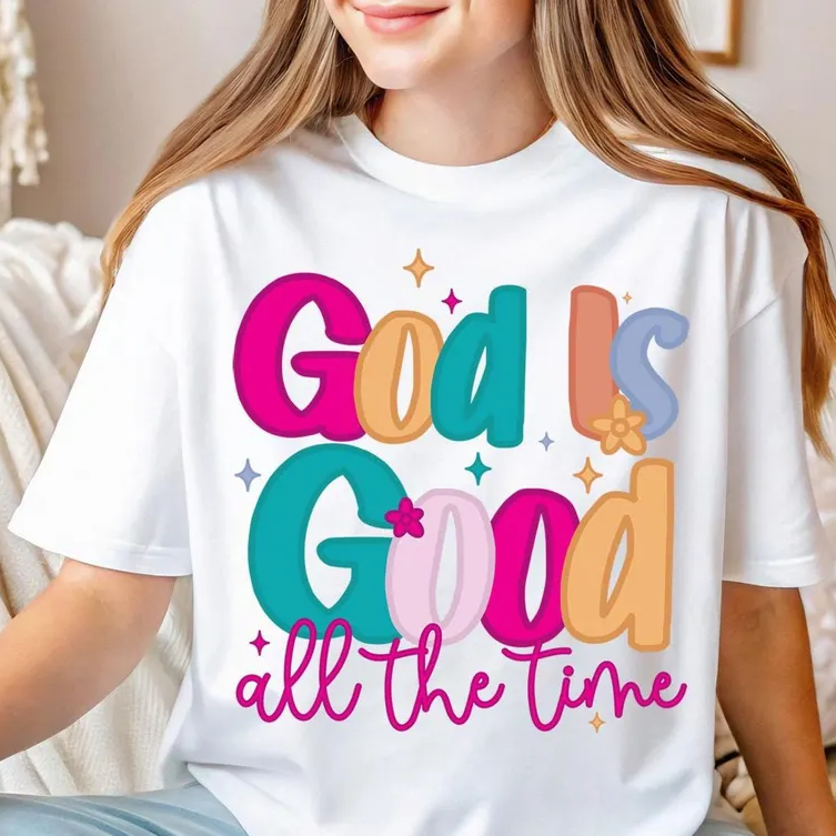 T-shirt God Is Good All The Time, T-shirt rétro avec verset biblique religieux, T-shirt chrétien, T-shirt pour les amoureux de Jésus, T-shirt pour les amoureux de Dieu