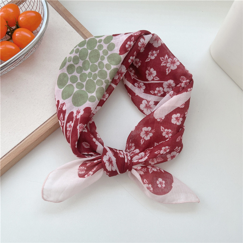 55cm écharpe géométrique foulard femmes foulard foulard cou enveloppement bandeau cheveux ruban Bandanas multi-usages foulards carrés