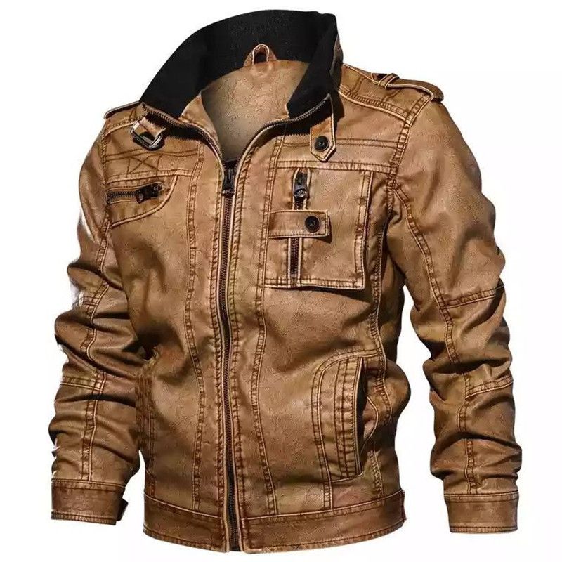 Vêtements en cuir pour hommes, automne et hiver. Stand-UR DistMurcia-Manteau en cuir personnalisé pour jeunes hommes, manteau de rue à la mode