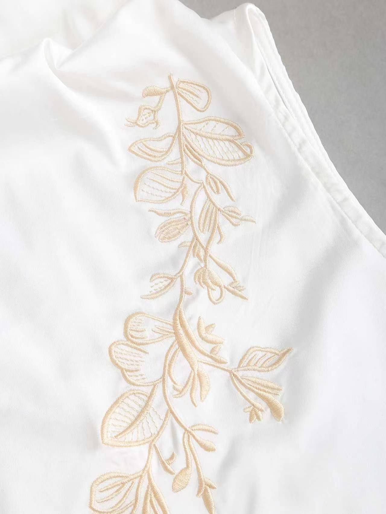 Gilet élégant brodé à col cape pour femme, débardeur sans manches décontracté et tendance pour le quotidien et le streetwear