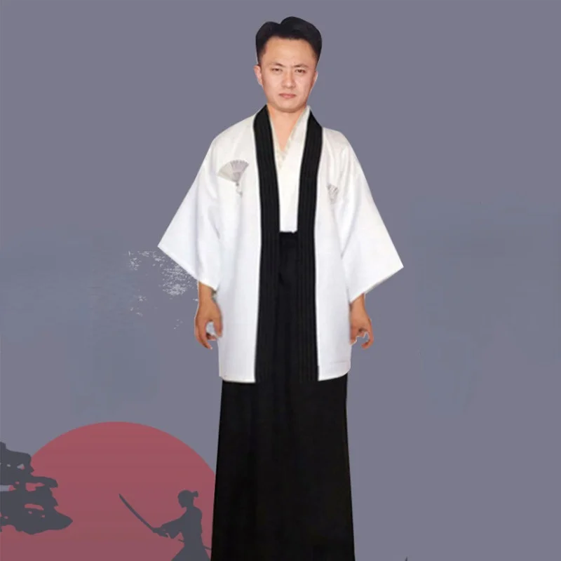 Kimono japonais pour homme, Yukata traditionnel, tenue vintage pour homme, costumes de danse de scène, vêtements de samouraï, vêtements asiatiques