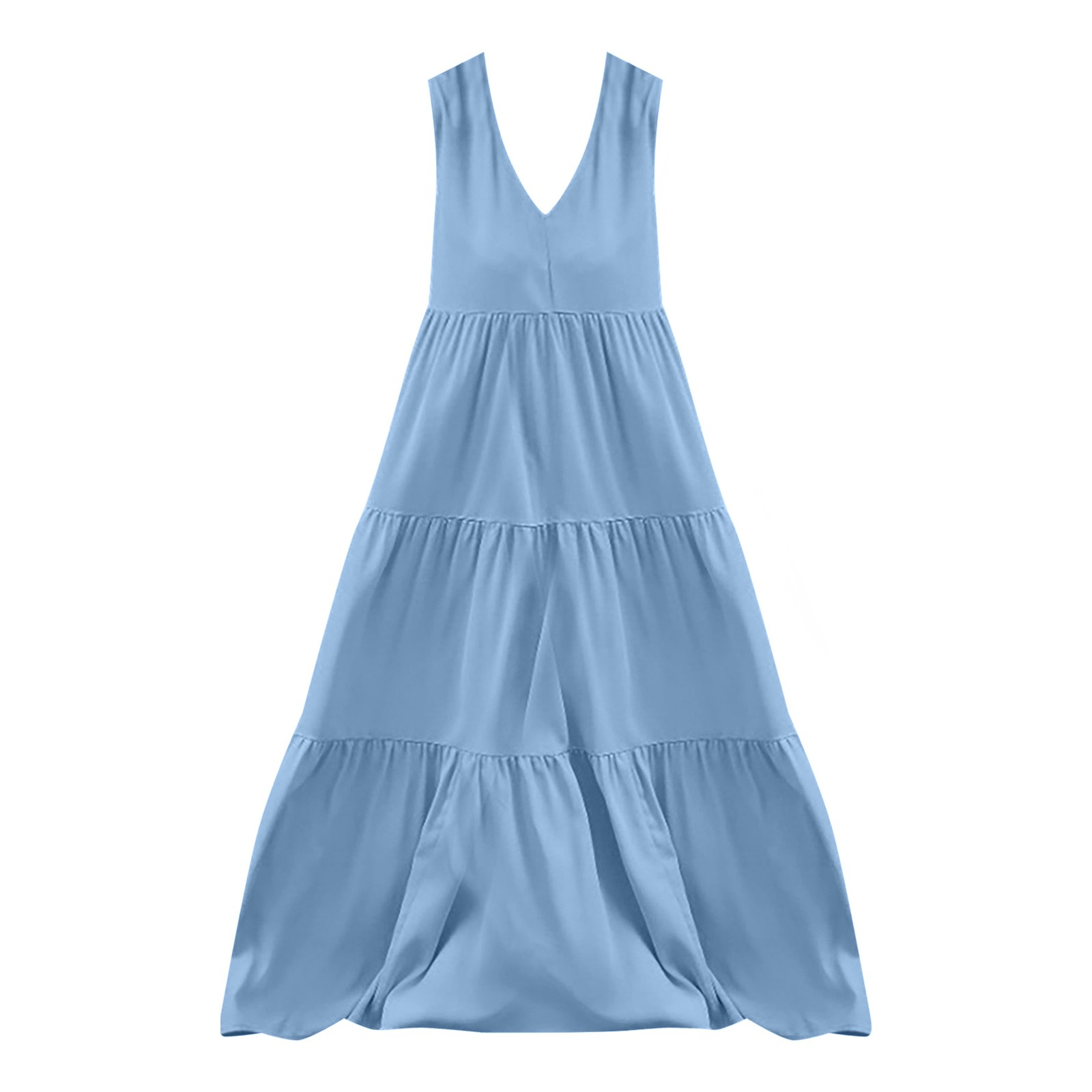 Robe longue décontractée à col en V pour femmes, superposition florale, grande taille, robe de plage, robe éducative, été