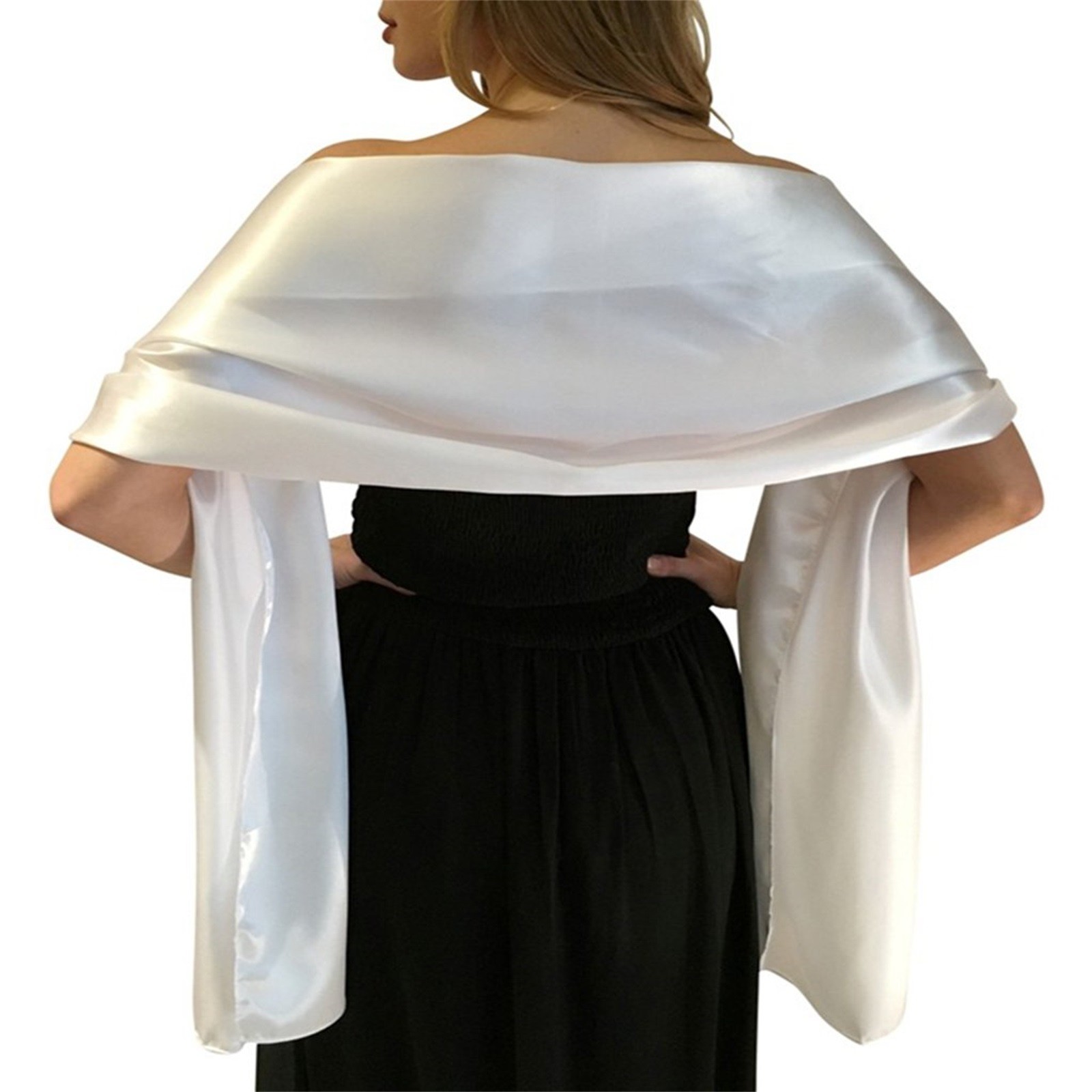 Foulard en soie enveloppant pour femmes robes de mariée de soirée par châles fête femmes foulards contre le Cancer en soie dame Capes de fête décoration écharpes