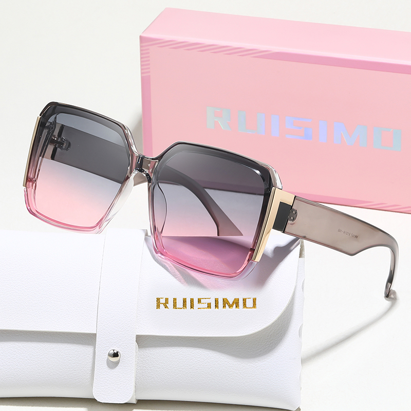 RUISIMO carré dégradé lunettes de soleil femmes hommes Vintage marque de mode lunettes de soleil réelry fête voyage mâle femme lunettes UV400