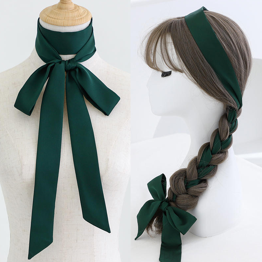 Écharpe fine de luxe en soie simulée, mode 2025, ruban pour poignée de sac, bandeau imprimé cheval pour femme, petit foulard pour cheveux, bandeau féminin