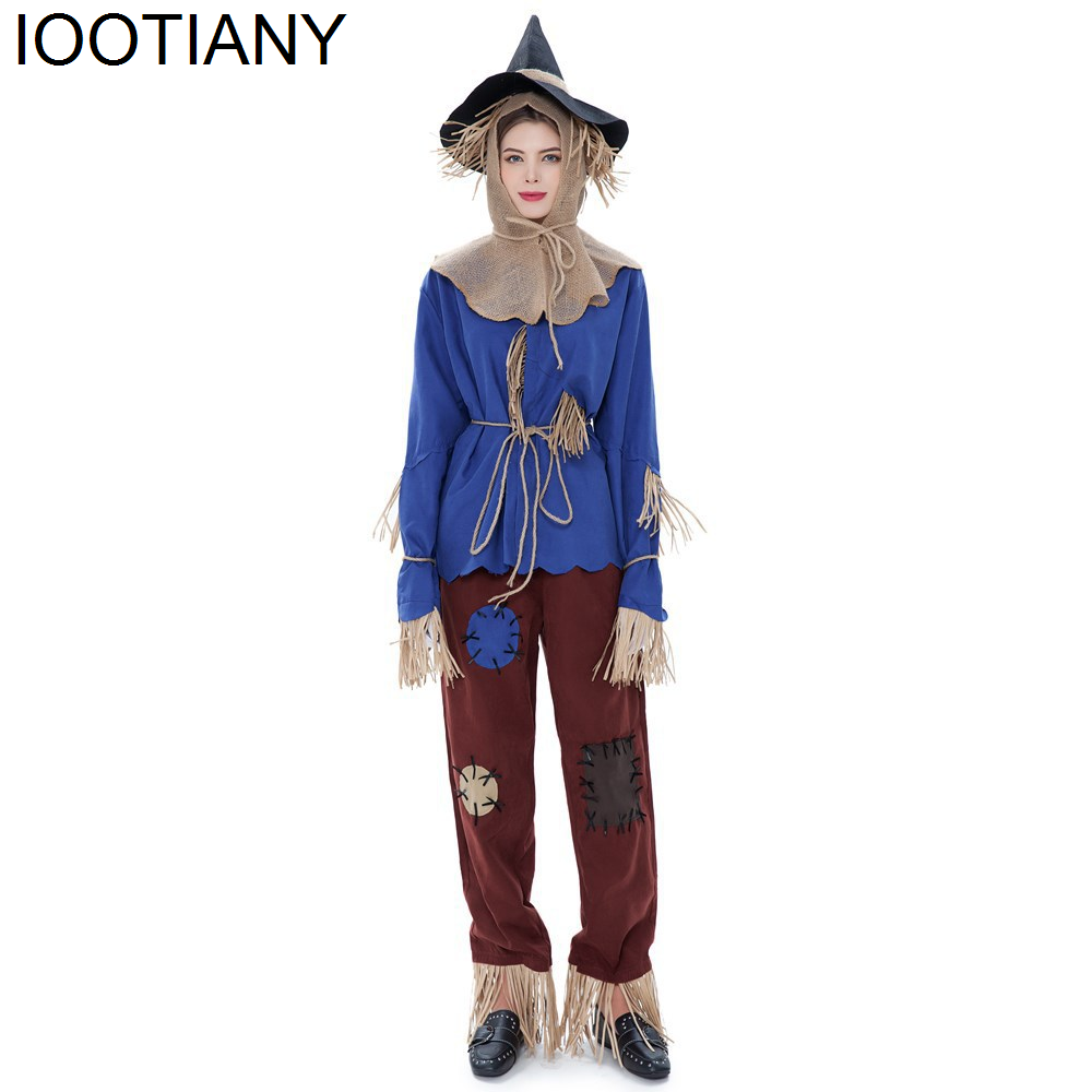 IOOTIANY unisexe livre semaine tenue de jeu de rôle carnaval assistant épouvantail Costume Cosplay déguisement robe de soirée