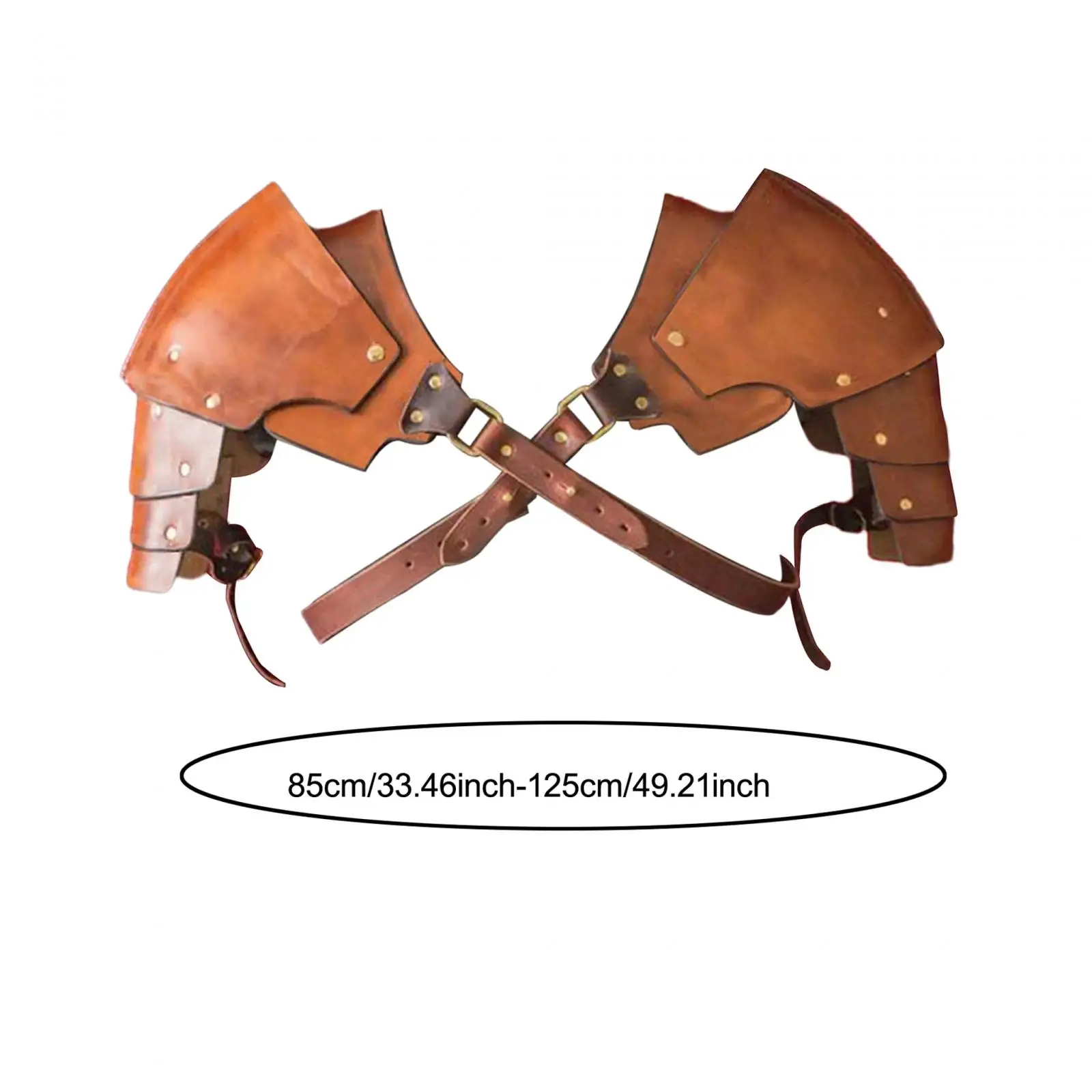 Cuir médiéval épaule Pauldron chevalier boucle réglable Steampunk épaule armure couverture Cape pour Cosplay fête hommes Costume