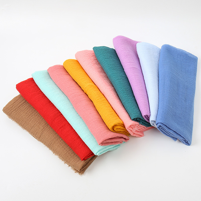 Écharpe en coton et lin pour femme, foulards fins, châle doux, foulard en viscose, châles ronds féminins, protection solaire, document solide, nouveau, été, automne