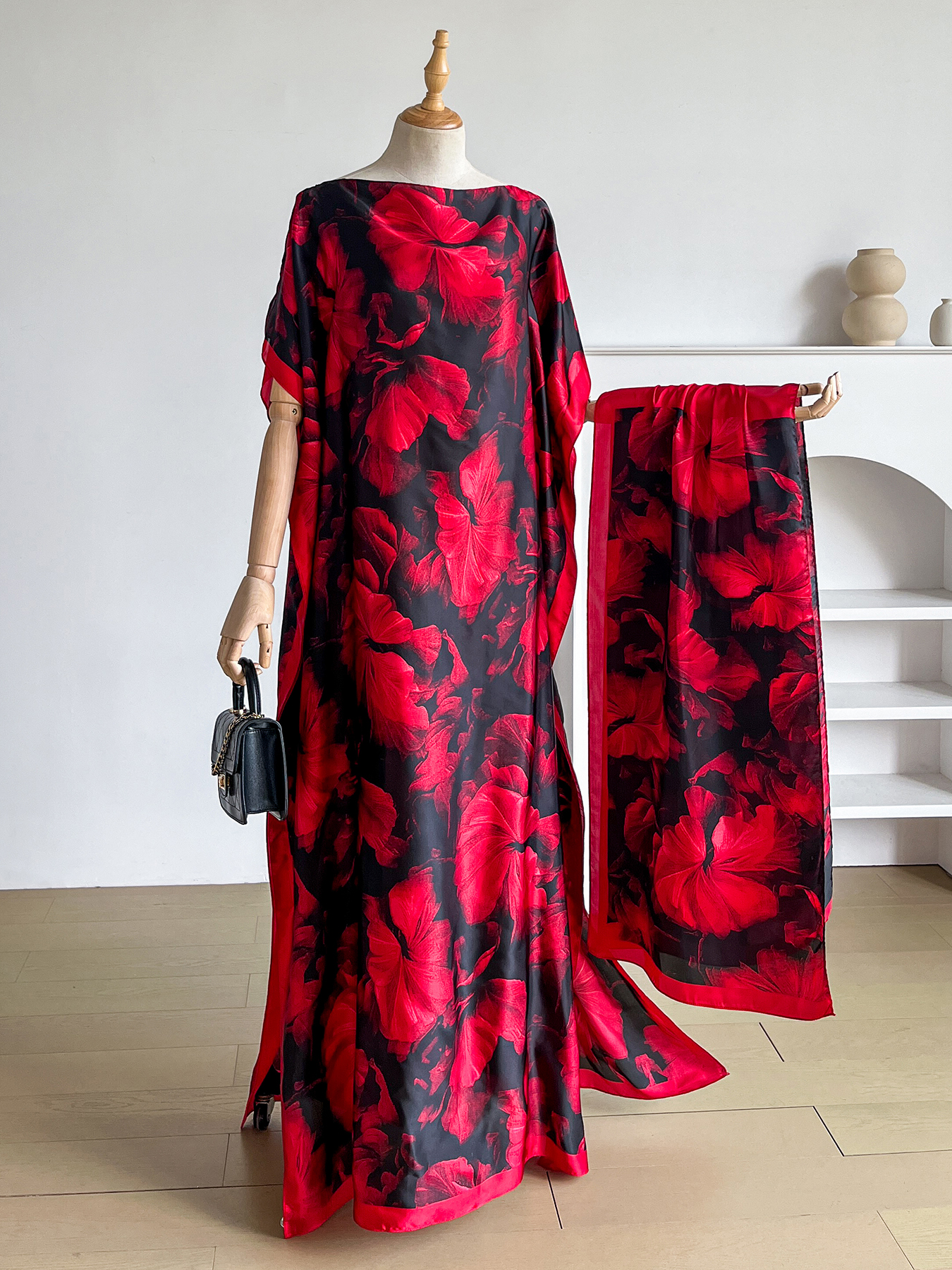 Nouvelle Abaya de Dubaï 2026 pour Femme, Robe d'été en Coton à Manches Courtes, Imprimé Doré, Coupe Ample, Maxi, Style Islamique Africain avec Grand Foulard