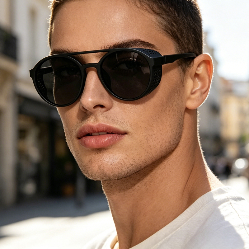 Lunettes de soleil polarisées rondes, lunettes de soleil de sport pour la course à pied, la pêche, la conduite, pour hommes et femmes