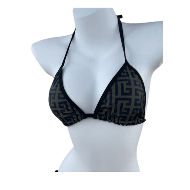 Ensemble de maillot de bain deux pièces pour femme, tendance 2026, décontracté, imprimé, sexy, dos nu, imprimé, style halter