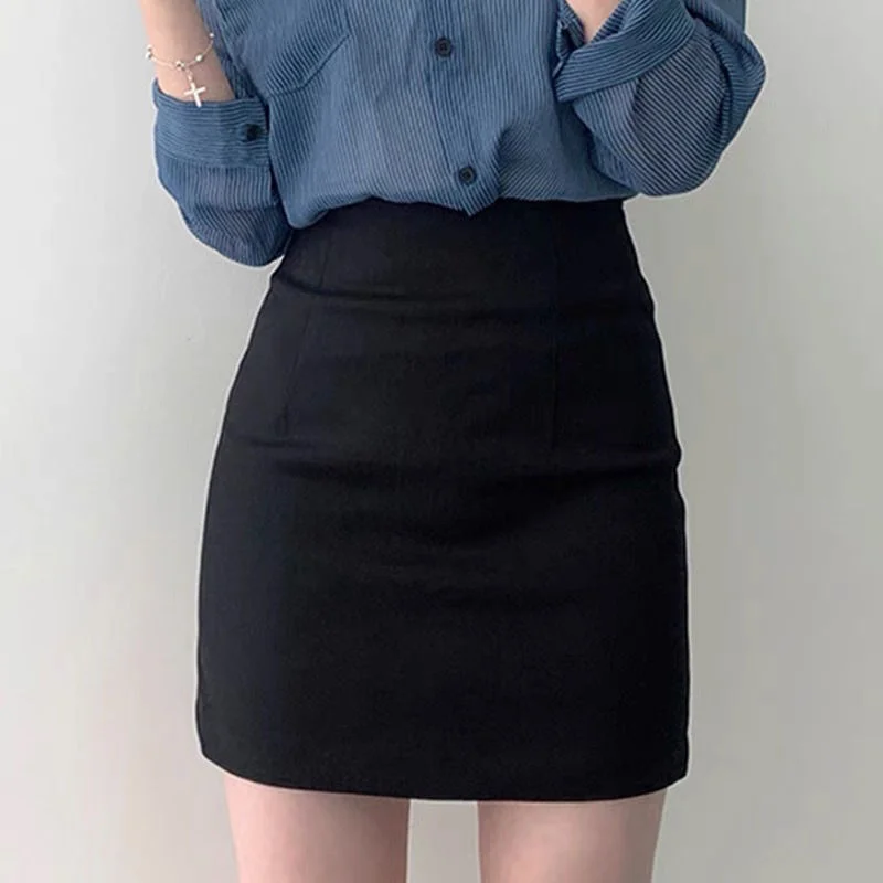 Mini jupe courte taille haute pour femme, vêtements, blanc, rond, serré, pas cher, offre esthétique, premium, modeste, tendance, V