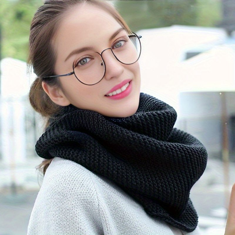 Écharpe élégante pour femmes – Écharpe respirante épaisse et chaude à boucle infinie pour les sorties de week-end décontractées, lavable à la main, accessoires d'hiver
