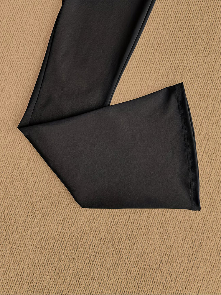 Nouveau style 2026 : Pantalon bootcut taille haute polyvalent à jambe large, décontracté, pour un look plus long et élancé, idéal pour les silhouettes fines.