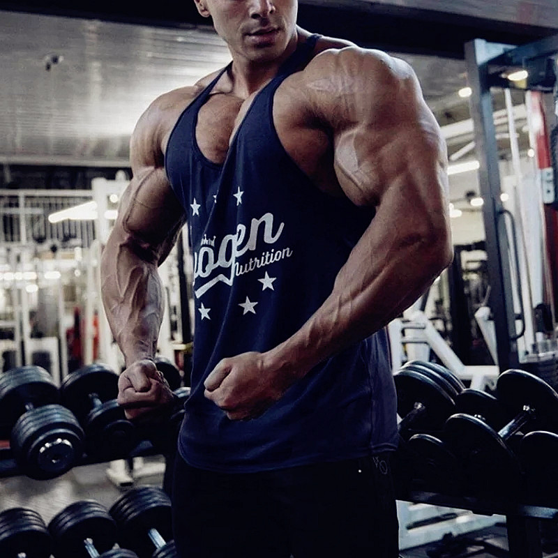 Muscle hommes sport débardeur coton maillot de corps hauts de sport sans manches débardeur hommes fitness course sweat gilet