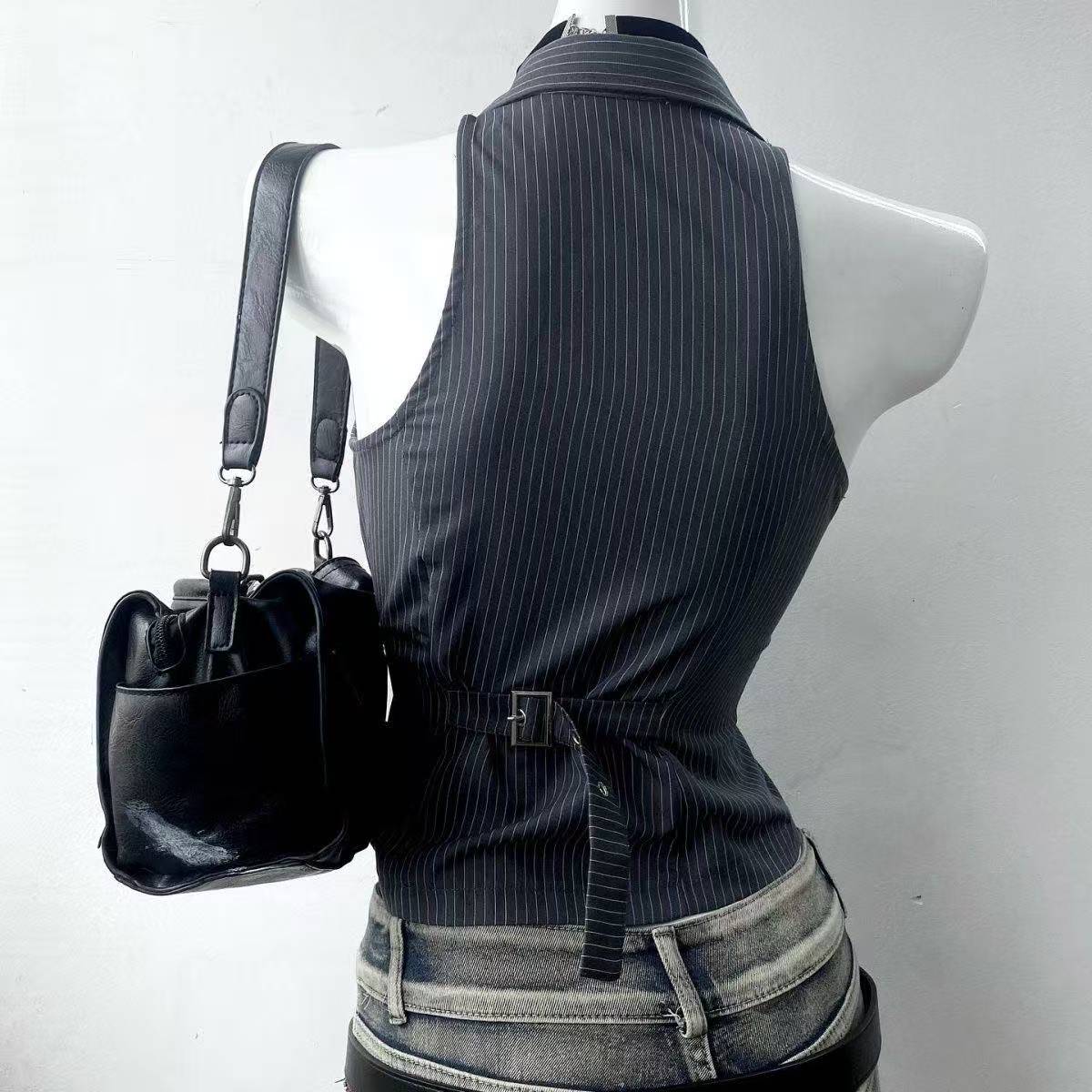 Femmes vêtements été culture hauts 2025 Ropa Mujer licou dos nu gilet ample doux coréen Camis coréen imprimé léopard Sexy réservoirs