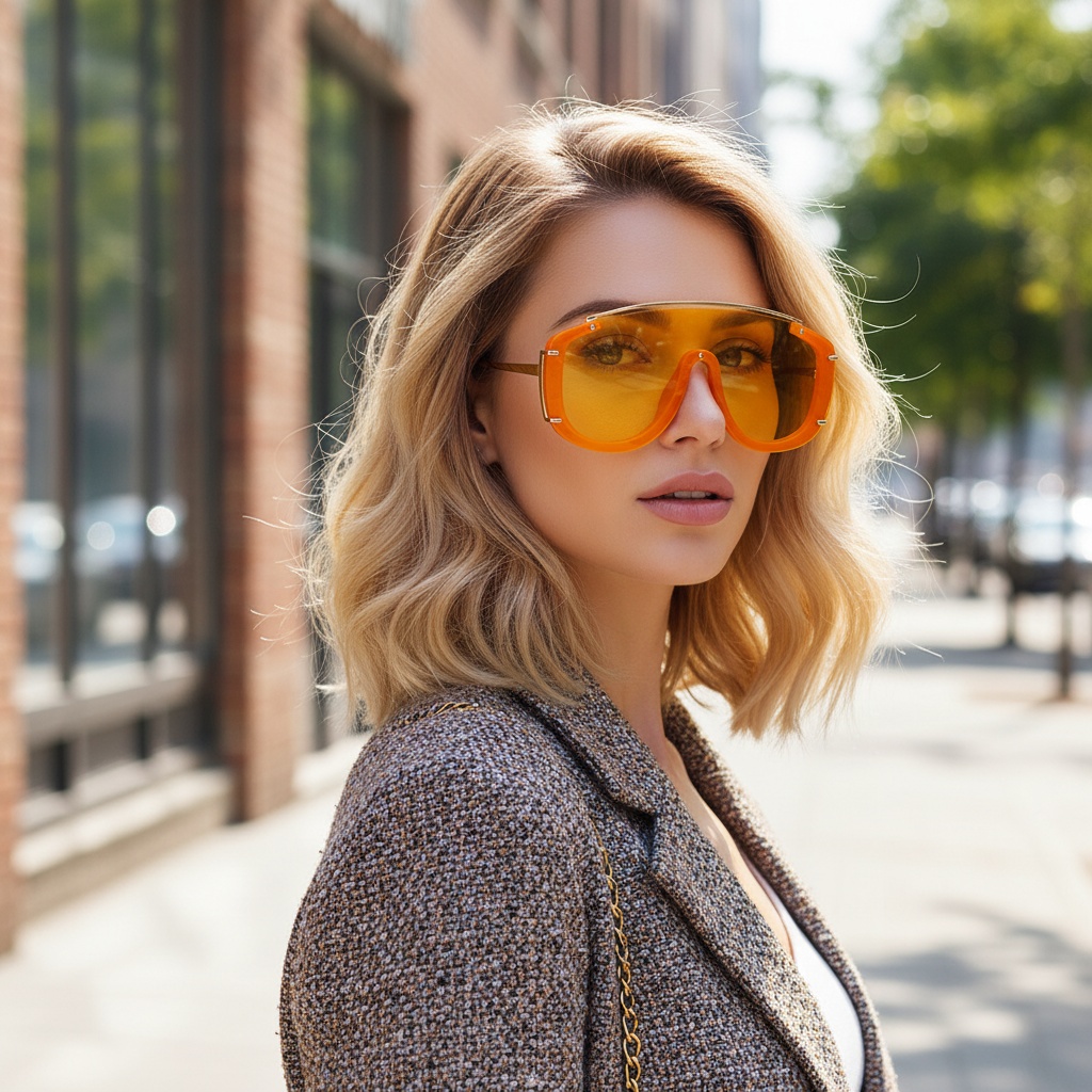 Lunettes de soleil tendance et innovantes, style doux et cool, lunettes de soleil anti-UV 3092
