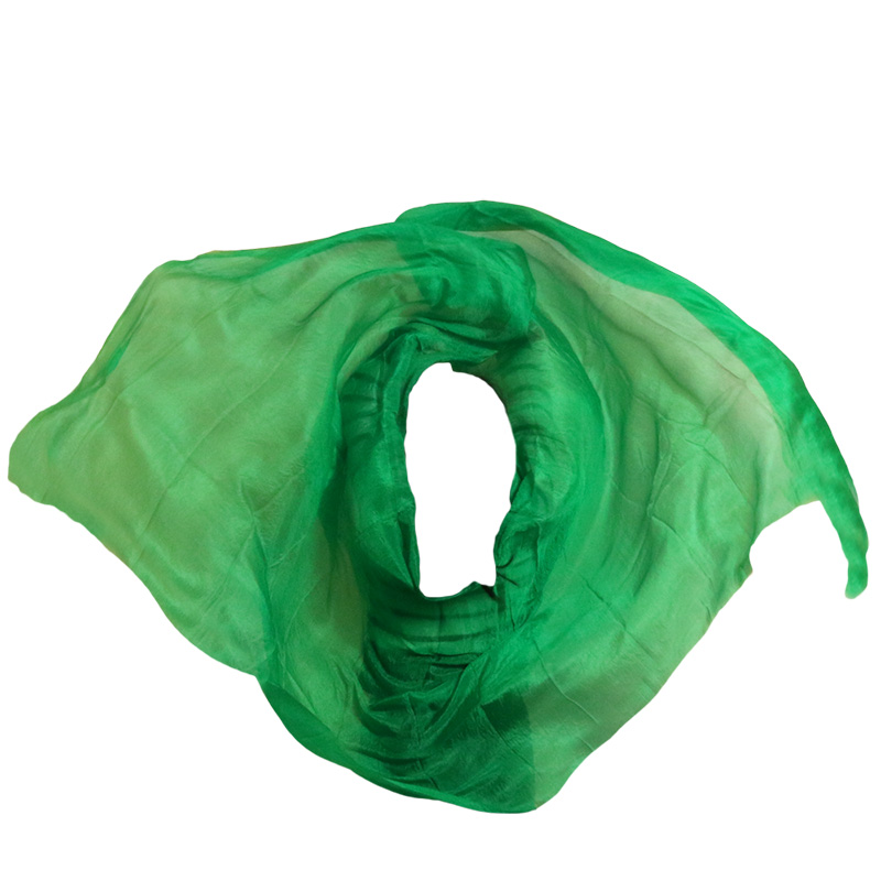 Voiles de danse naturels faits à la main de haute qualité, accessoires de danse du ventre, document vert pur