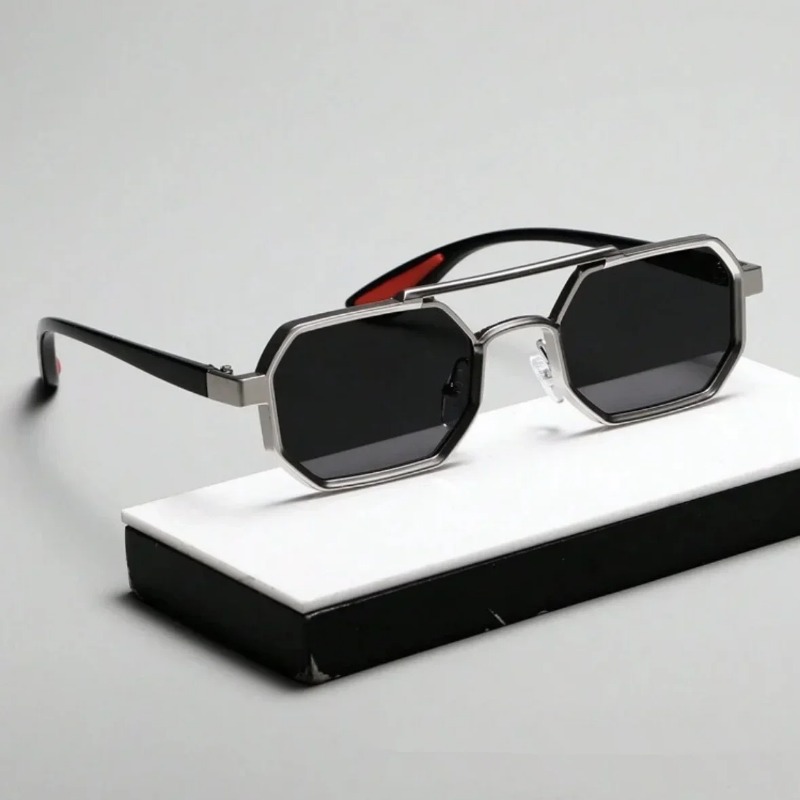 Lunettes de soleil carrées vintage pour hommes, lunettes de soleil steampunk, lunettes de soleil rétro pour femmes, style punk, lunettes de mode, lunettes de soleil rétro, Gafas De Sol