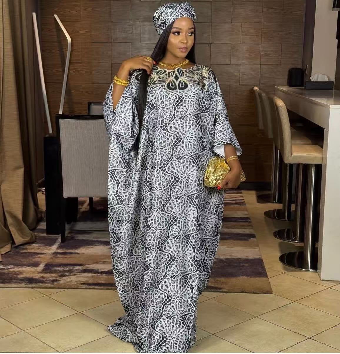 Nouveautés 2026 : Robe longue ample pour femme, imprimé Ankara, style africain