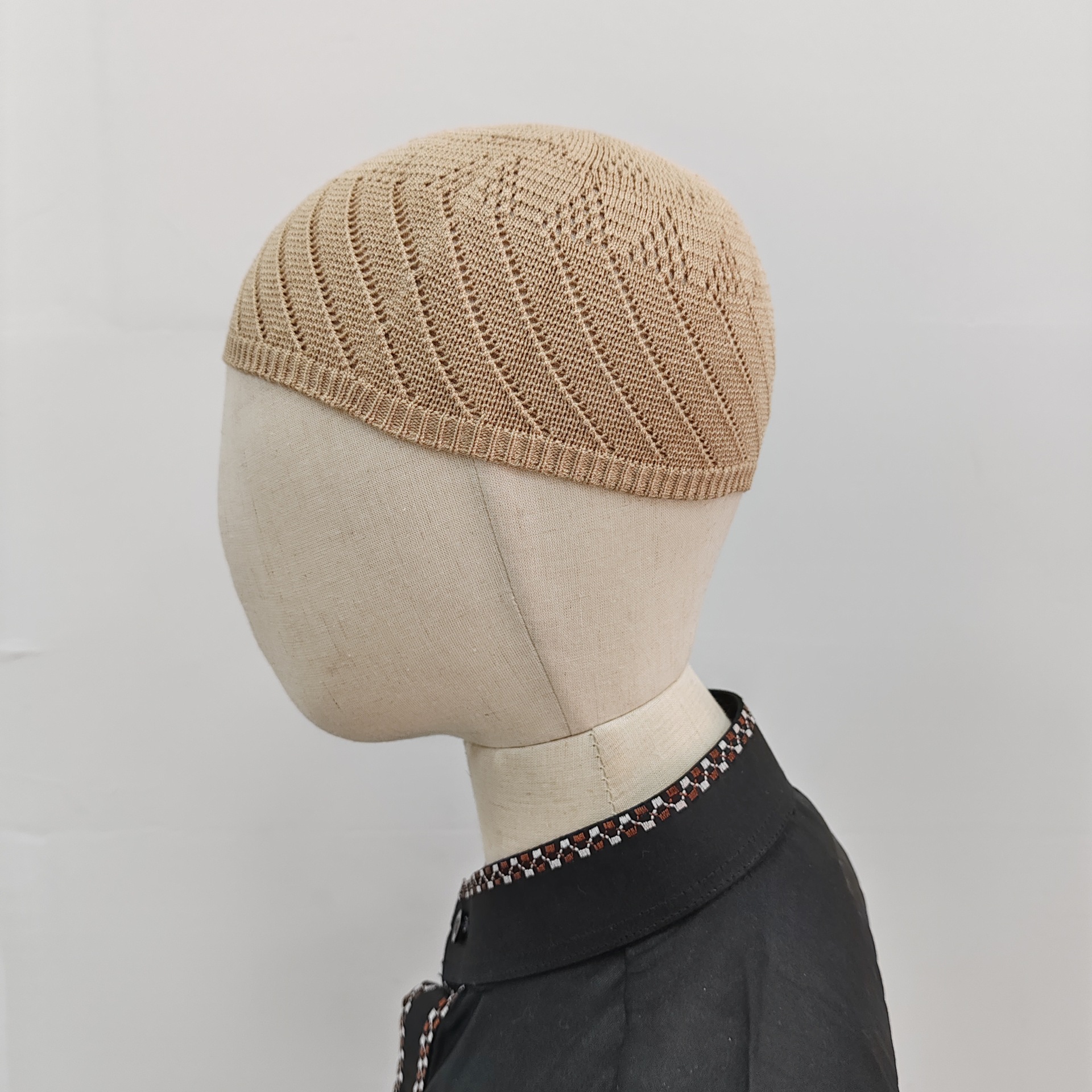 Chapeau de prière islamique tricoté pour homme, bonnet musulman, foulard, bonnet de Ramadan, casquette juive, bonnet islamique turc, chapeau arabe