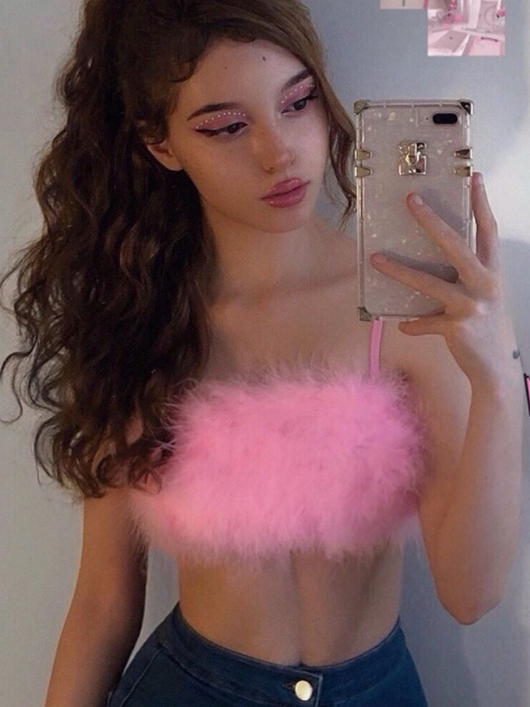 Hop hauts pour femmes vêtements paresseux Y2k accessoires Mini Camis mignon rose haut Tube Sexy Streetwear Ropa Mujer diverses couleurs Camison