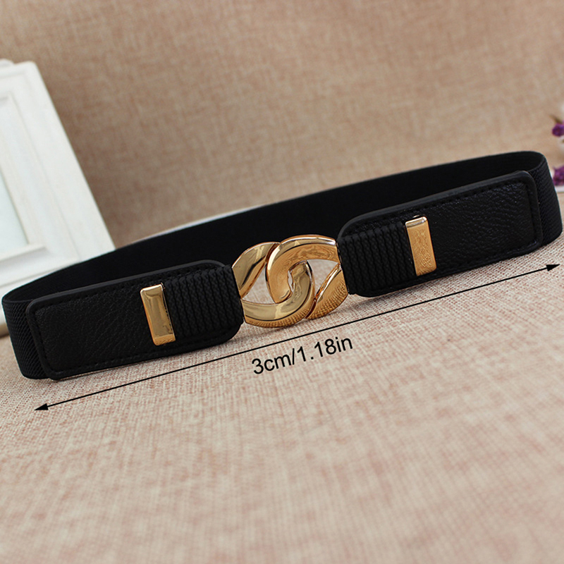 Ceinture large élastique pour femme avec boucle métallique, ceinture de taille, ceinture de maintien, accessoires vestimentaires pour pulls et manteaux