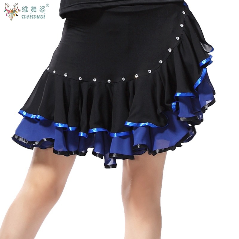 Robe d'entraînement de compétition latine pour femmes, Tango Rumba ChaCha, vêtements de danse de salle de bal, Costume de danse carrée, jupe de danse Samba