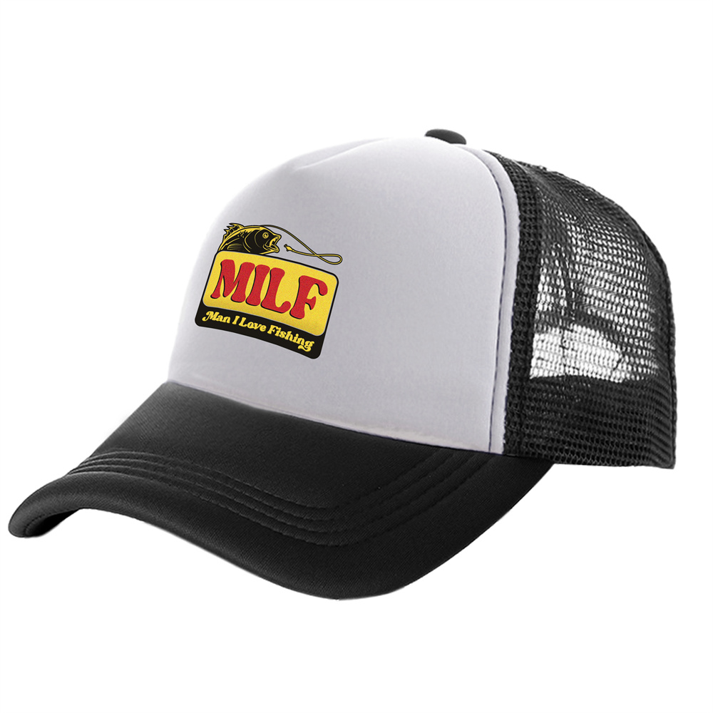 MILF-Casquette de camionneur pour hommes, chapeau de baseball, cool, été, unisexe, filet en maille