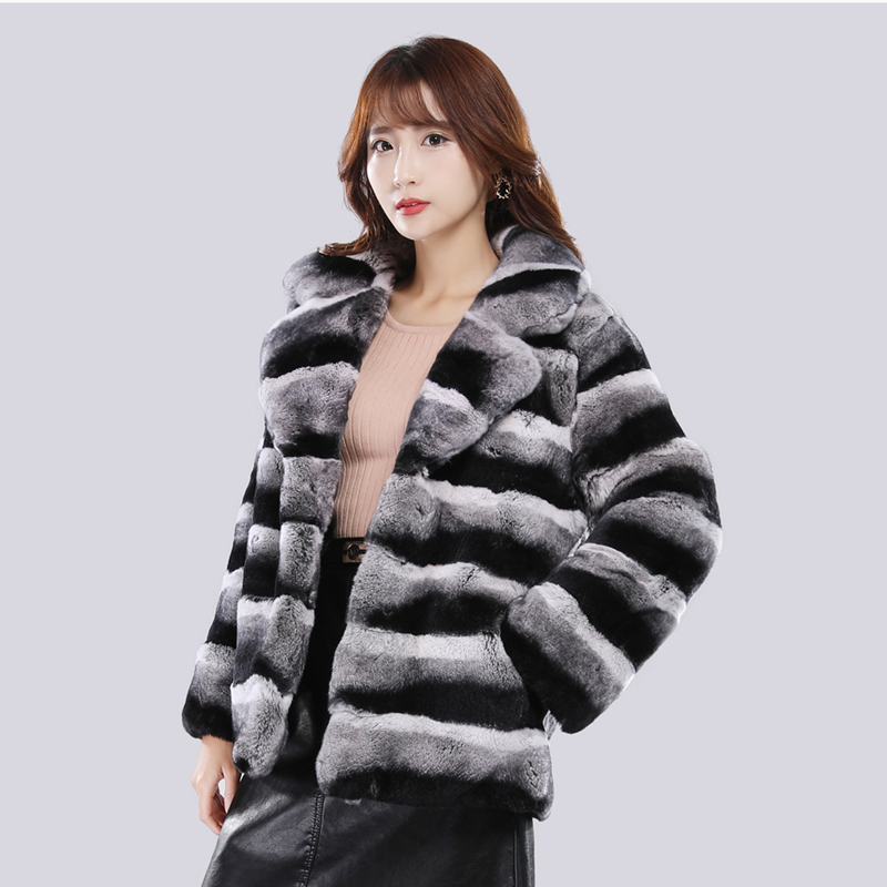 Manteau court en fourrure de vison pour femme, veste chaude décontractée, hiver