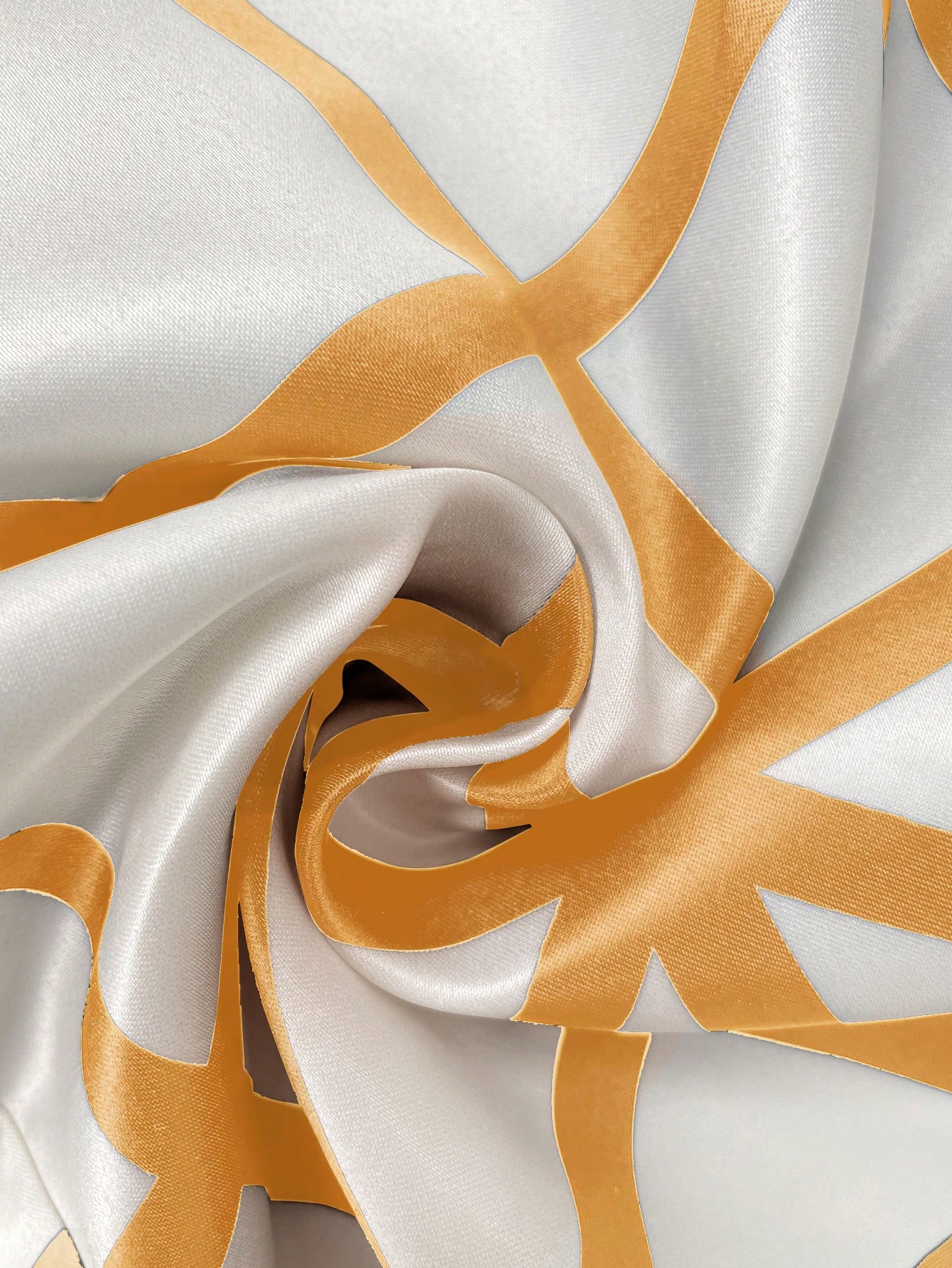 Jupe midi en satin pour femme, taille haute, coupe évasée plissée, coupe ample, imprimé géométrique, tissée, été 2026