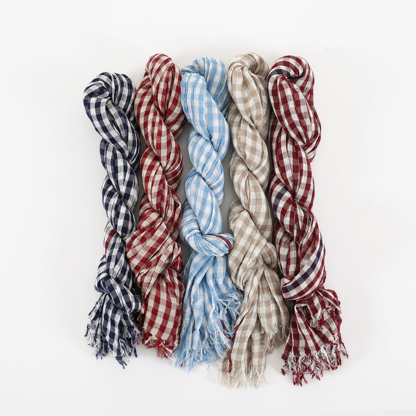 Coton lin Plaid mode femmes écharpe automne hiver chaud foulard Pashmina décontracté mâle accessoires gland Bufandas châles