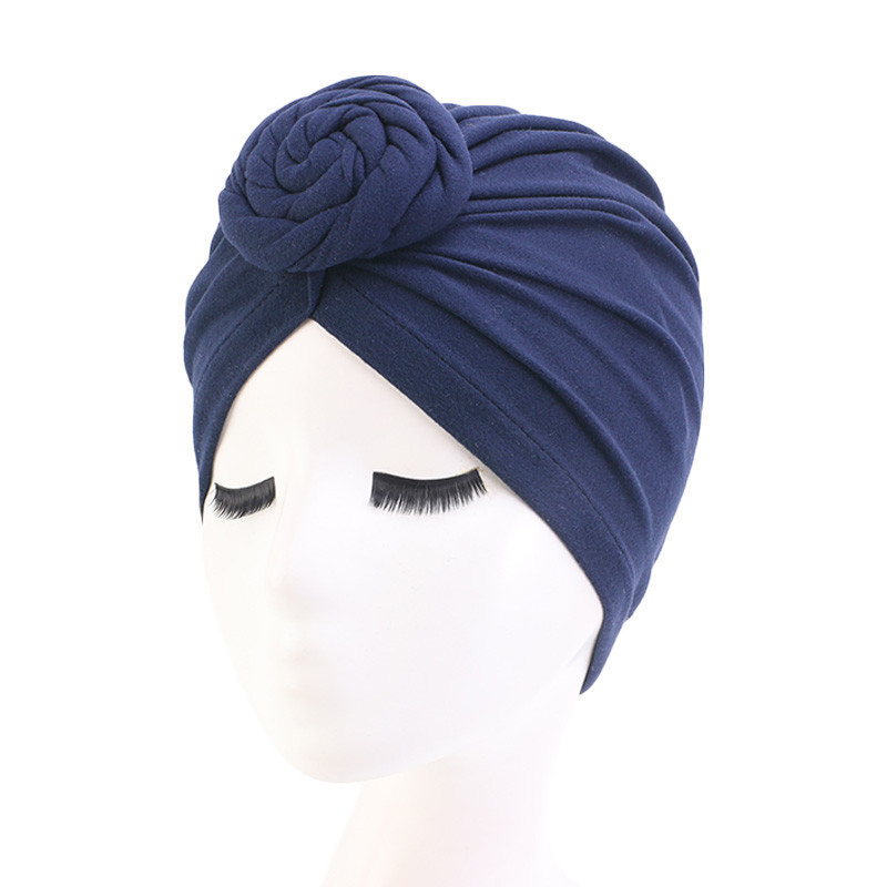 Chapeau turban musulman en coton pour femme, couvre-cheveux, bonnet, écharpe de sauna, bonnet chimio, bandanas, nœud supérieur, décor floral, nouveau