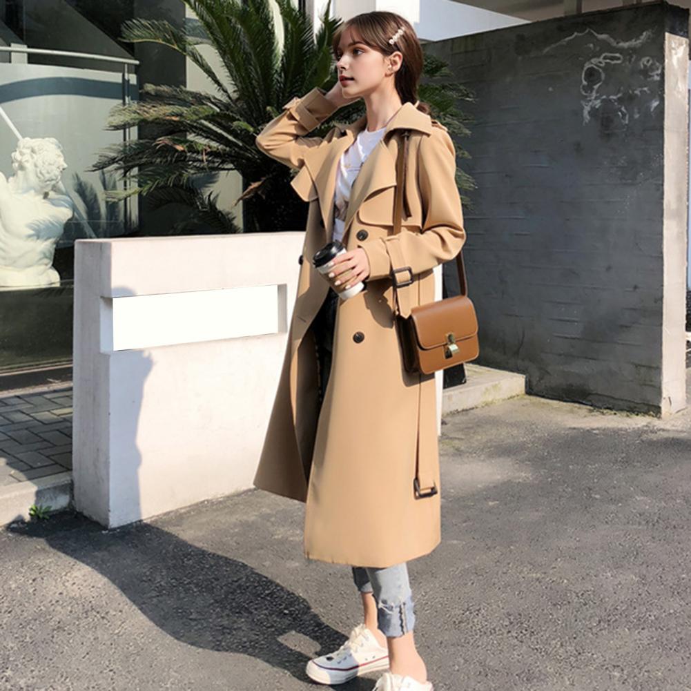 Manteau long en laine à double boutonnage pour femme, veste d'extérieur pour femme, manteau de bureau, mode automne et hiver, 2024