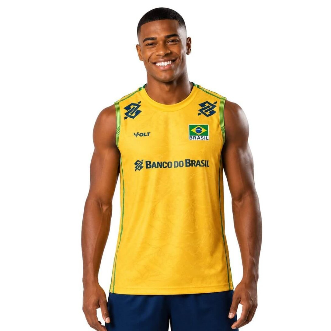 Maillot de volley-ball unisexe CBV Brésil 2026, débardeur respirant en maille sans manches pour hommes et femmes, streetwear